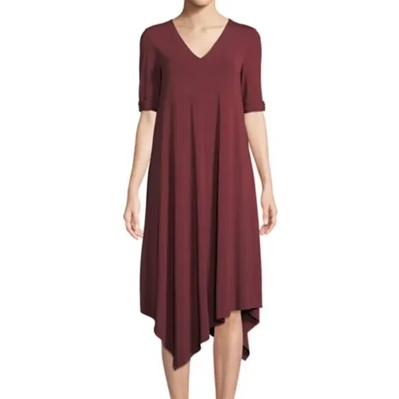 LAFAYETTE 148 Noor V-Neck Tie Sleeve Shift Dress - Picture 1 of 10